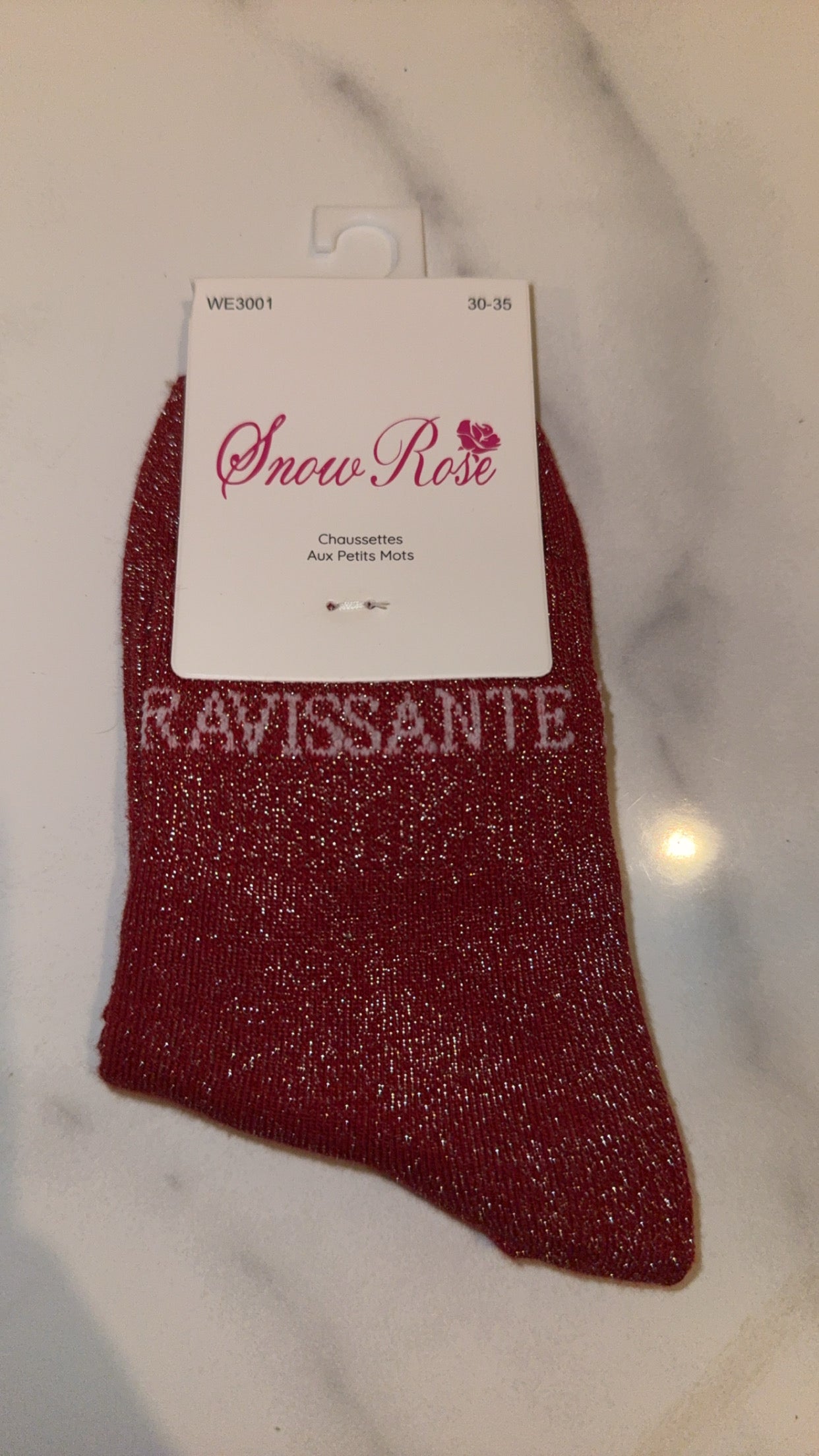 chaussette à paillettes