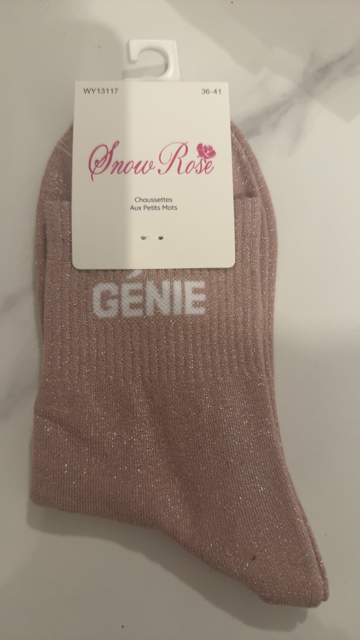 chaussette à paillettes