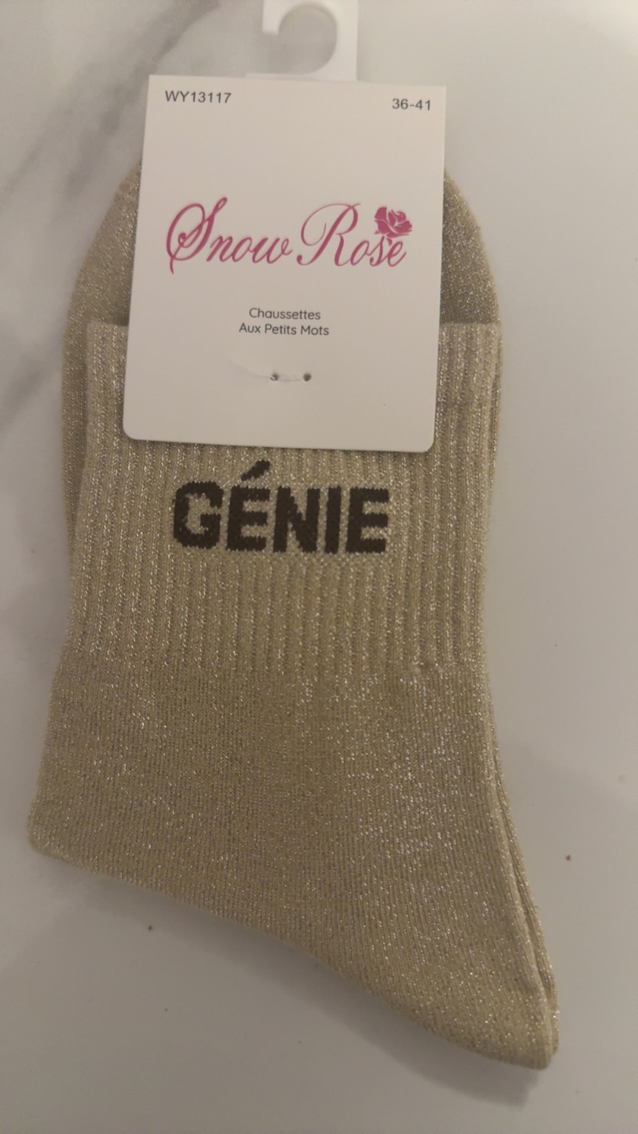 chaussette à paillettes