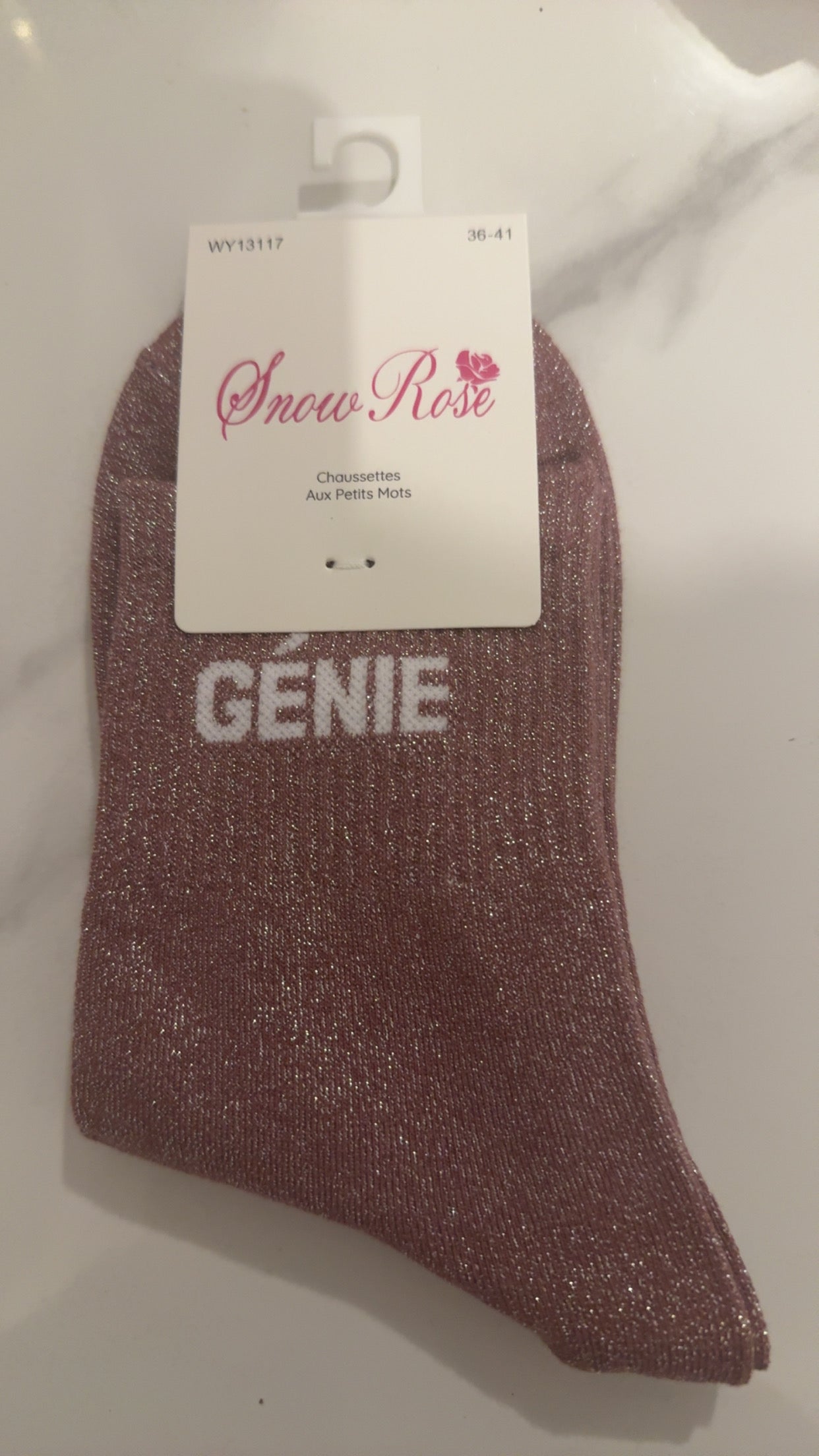 chaussette à paillettes