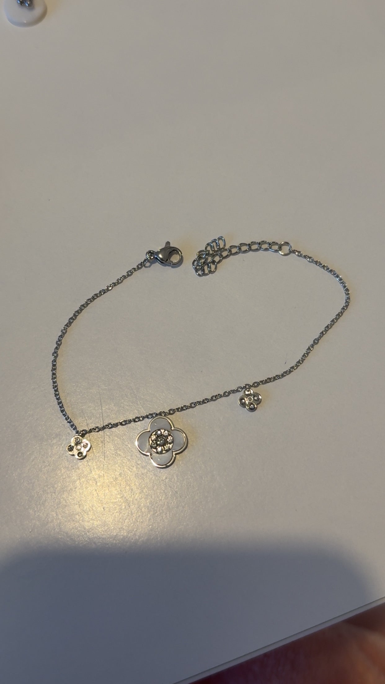 BRACELET EN ACIER INOXYDABLE ET NACRE