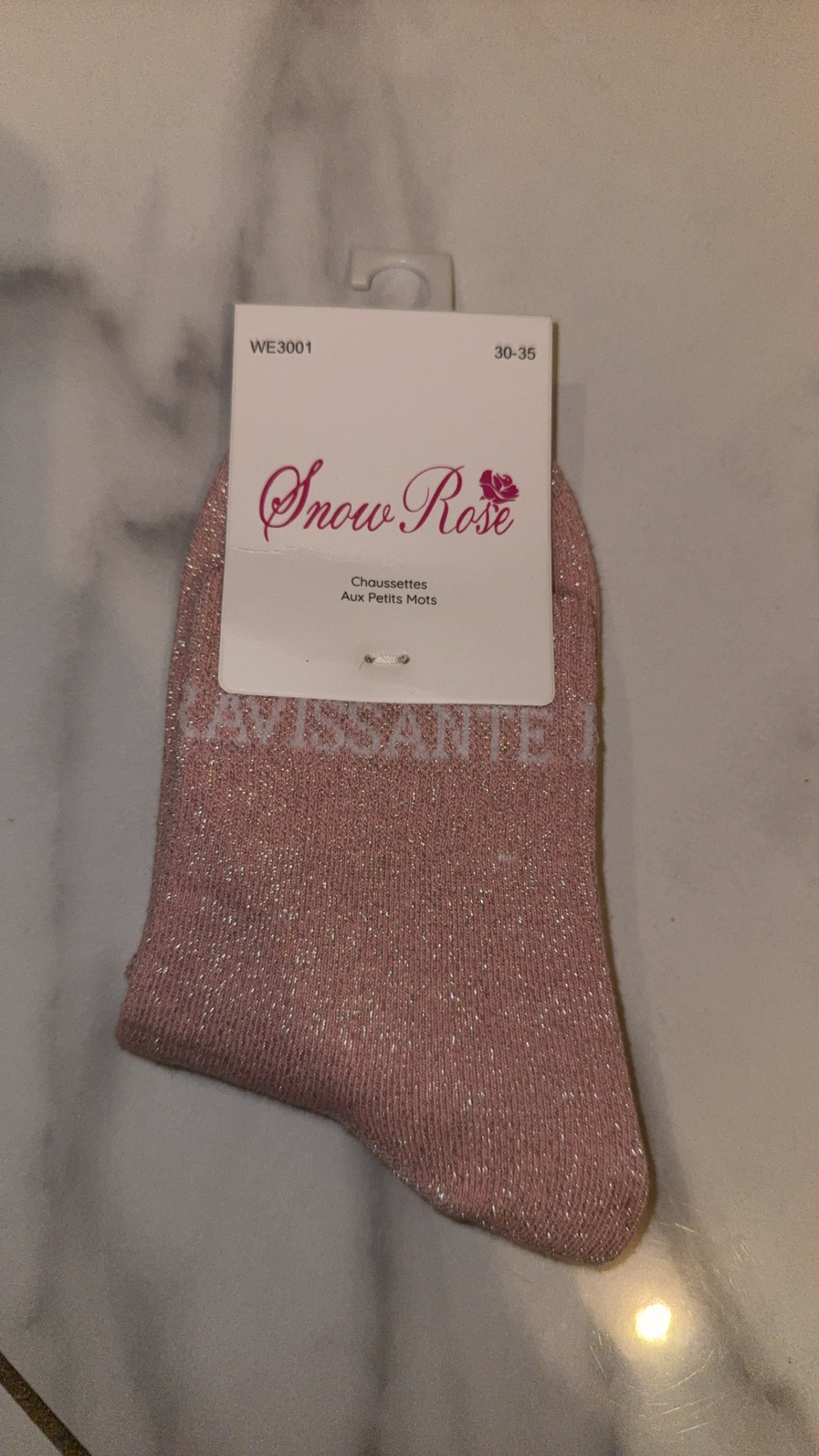 chaussette à paillettes