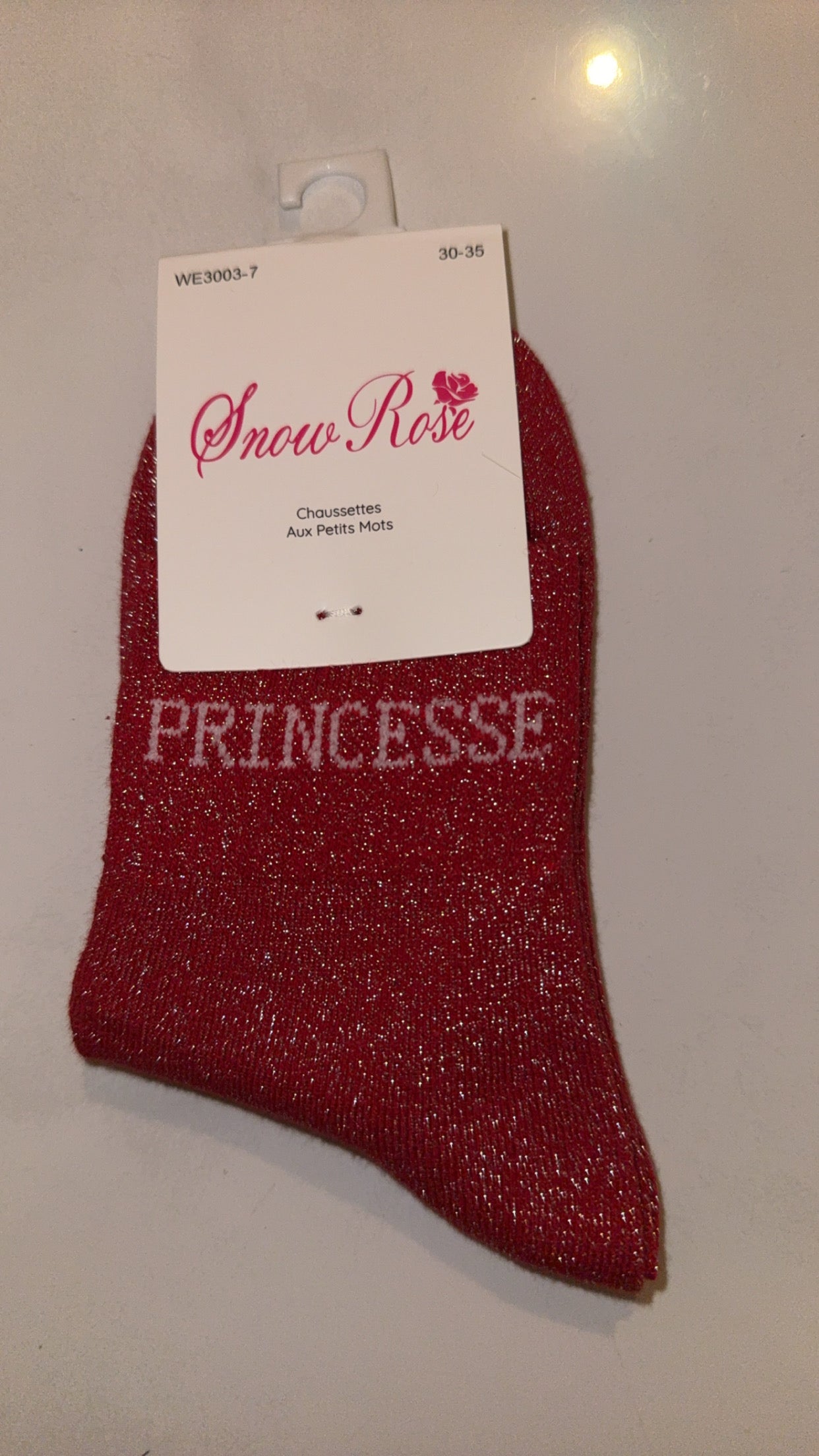 chaussette à paillettes