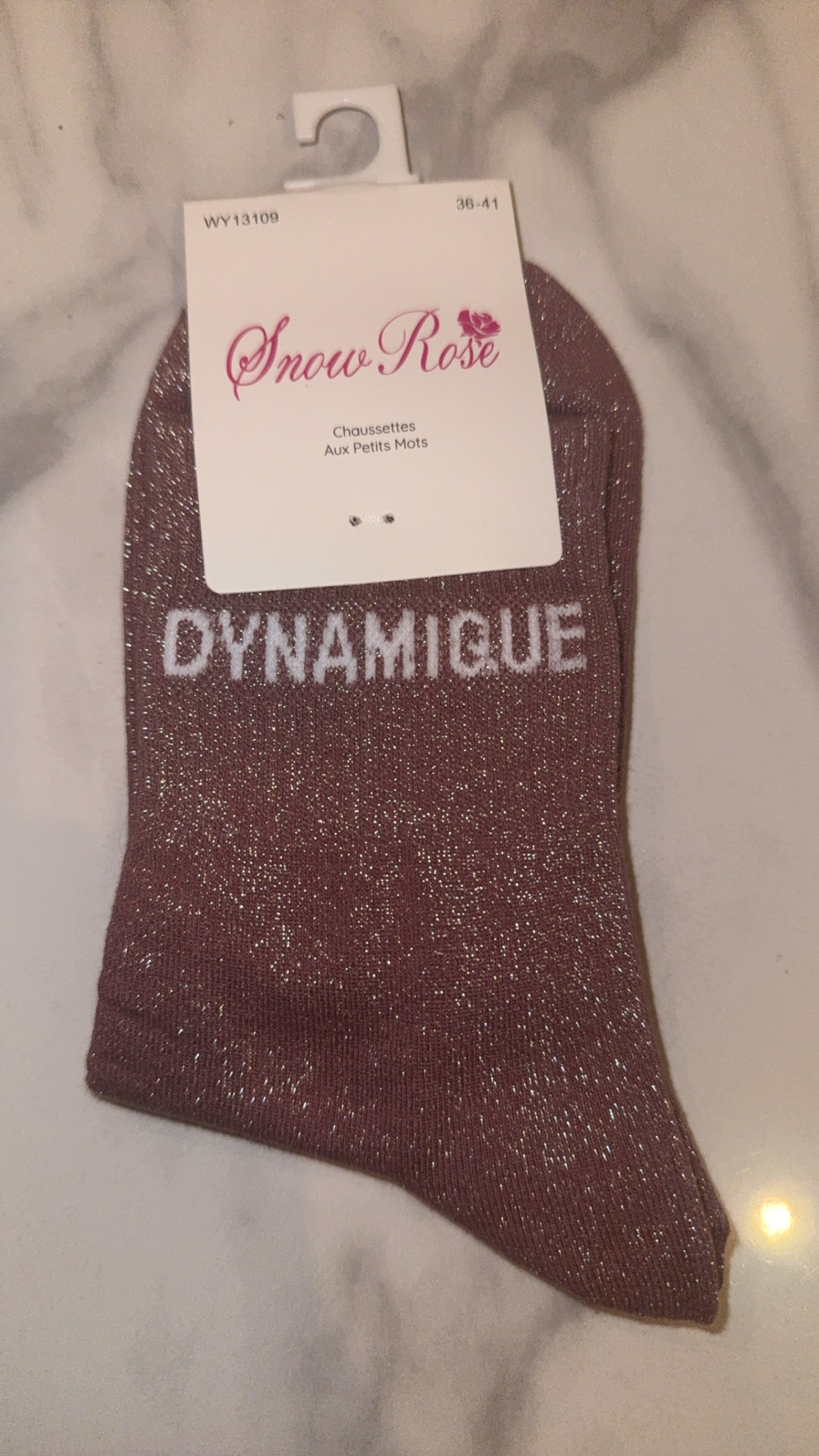 chaussette à paillettes