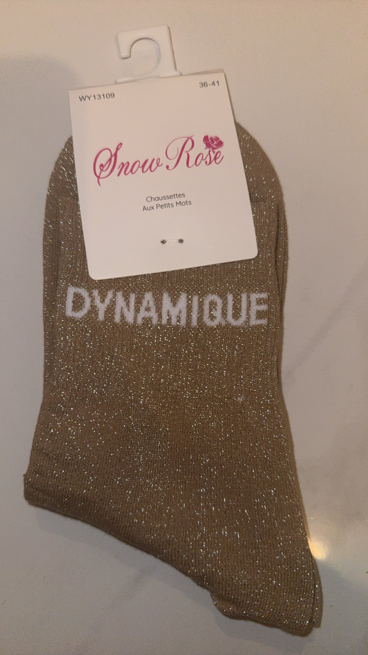 chaussette à paillettes