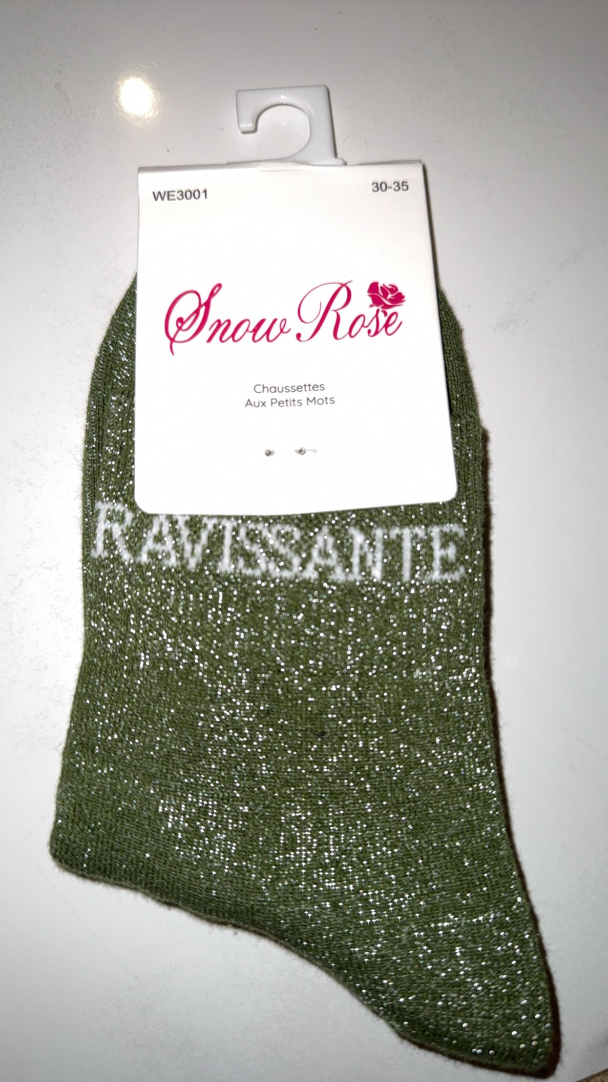 chaussette à paillettes