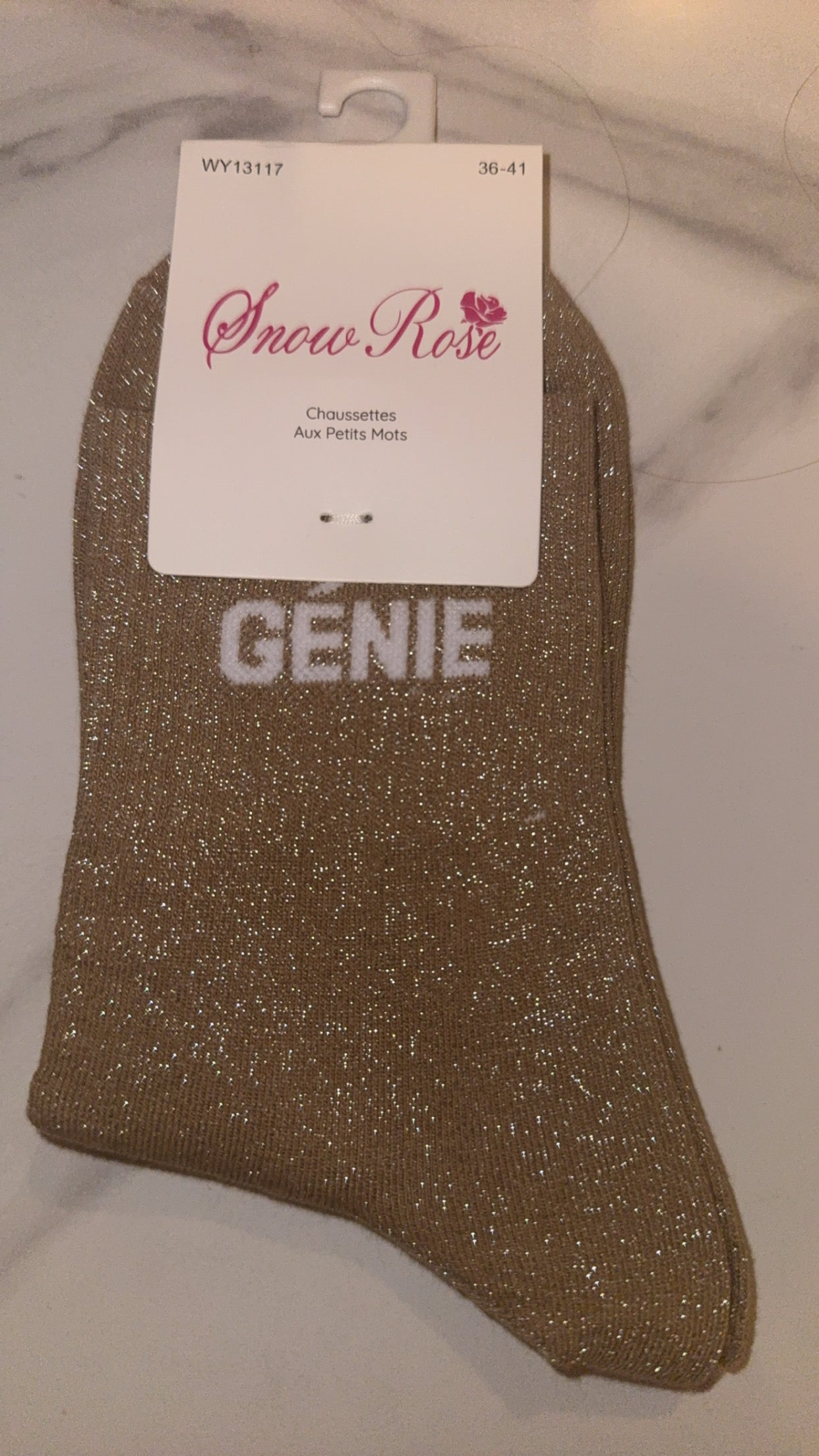 chaussette à paillettes