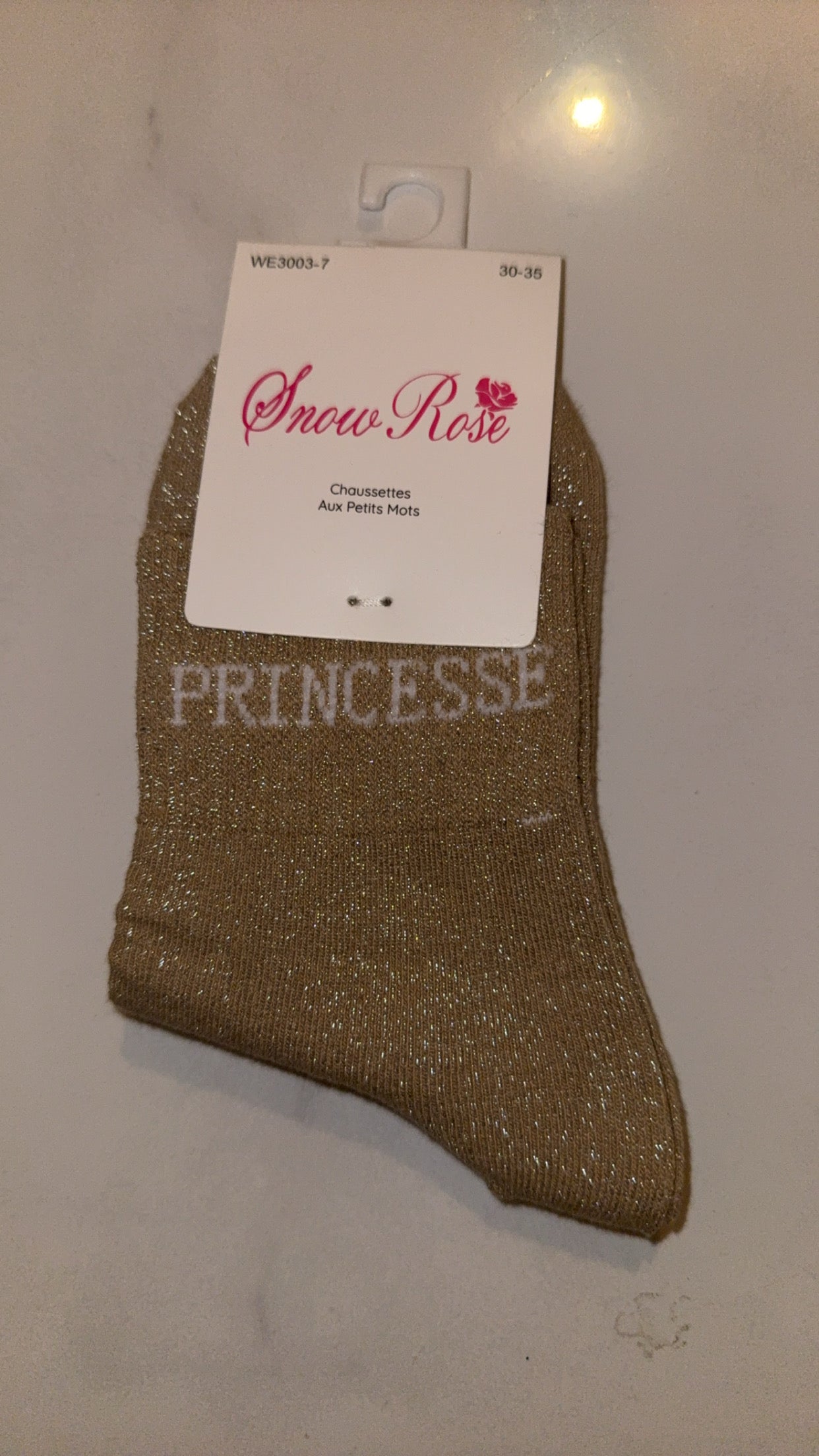 chaussette à paillettes