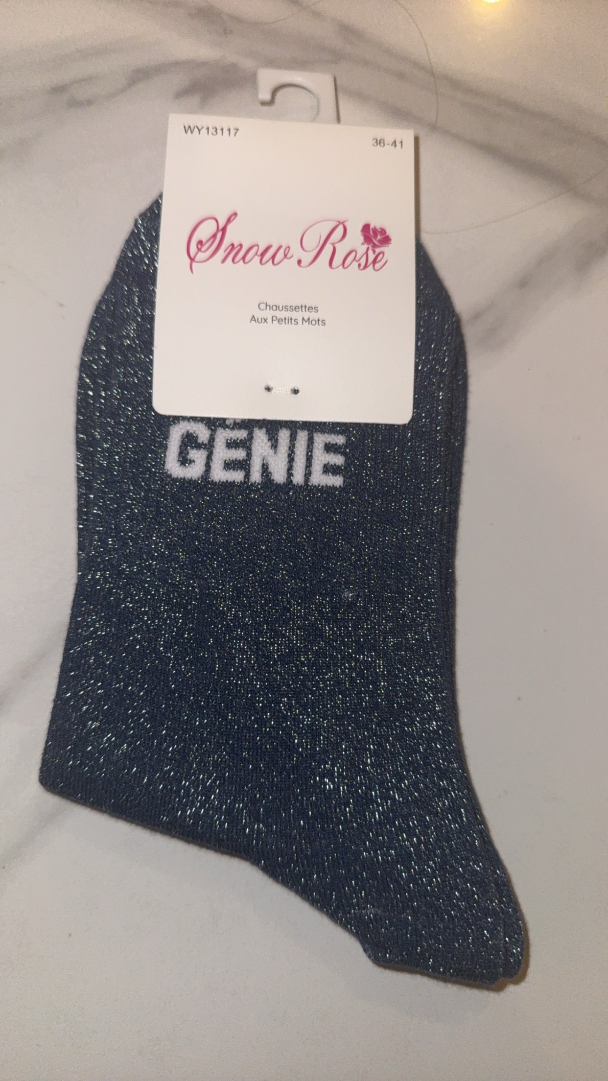 chaussette à paillettes