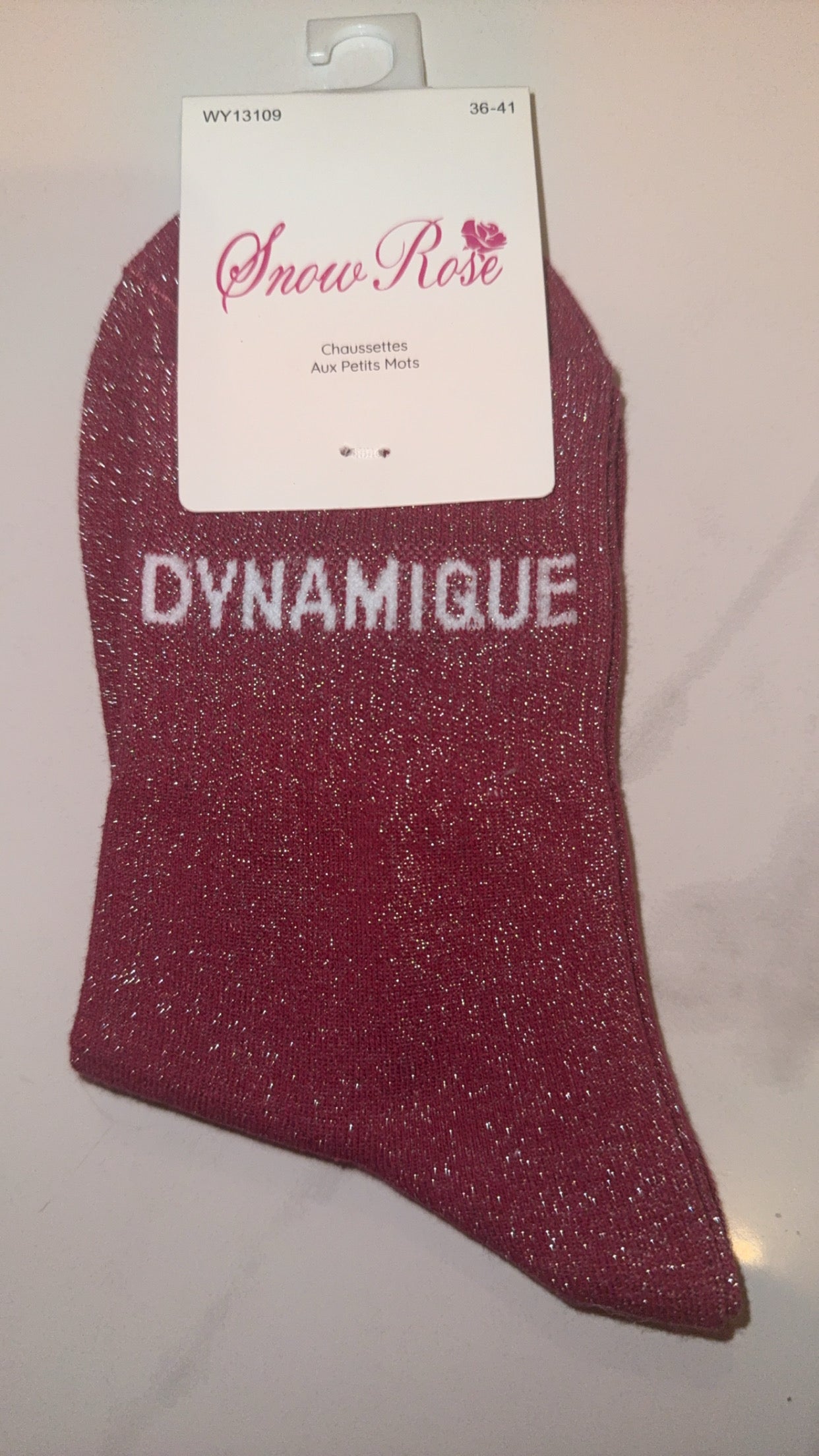 chaussette à paillettes