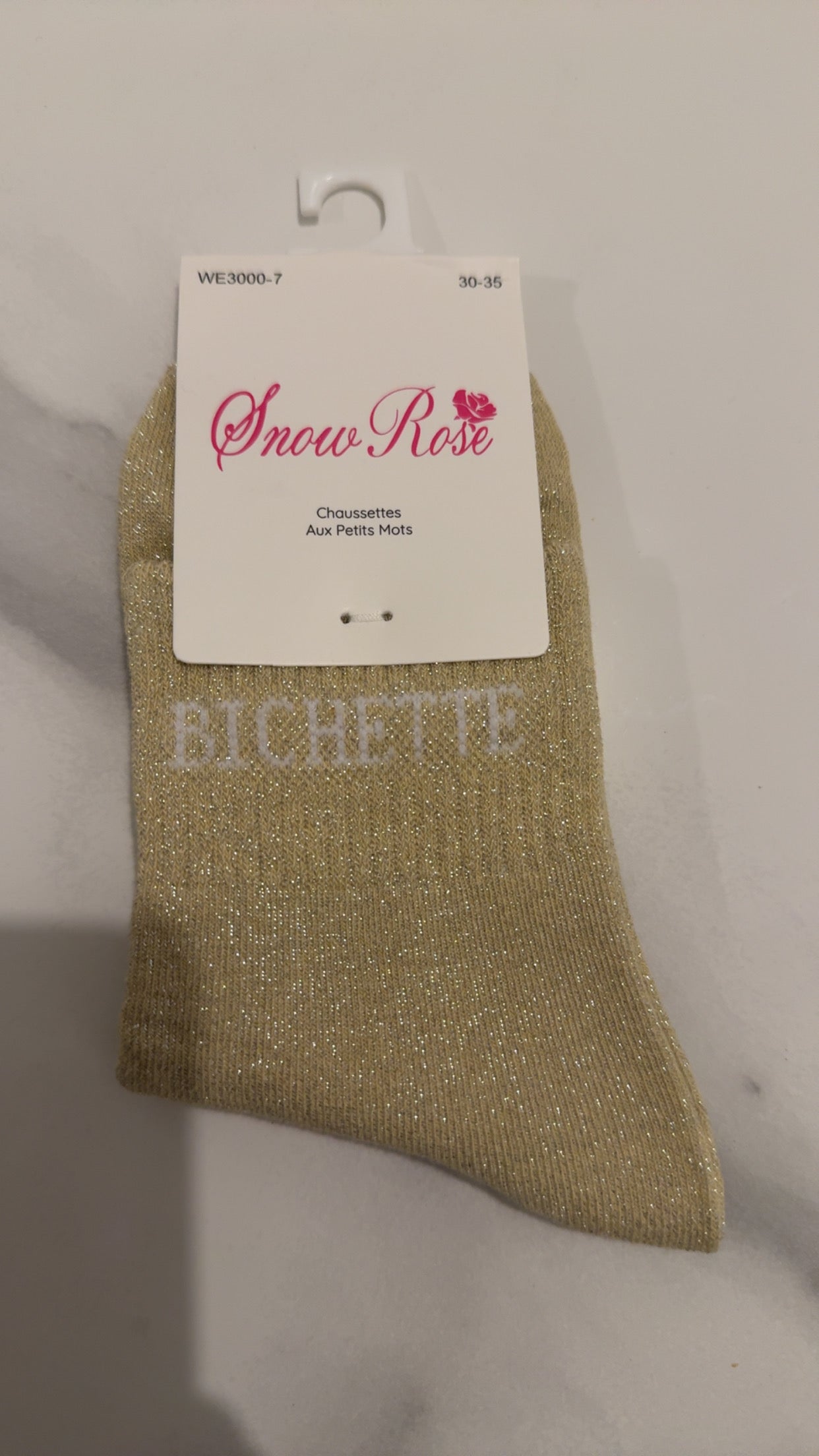 chaussette à paillettes