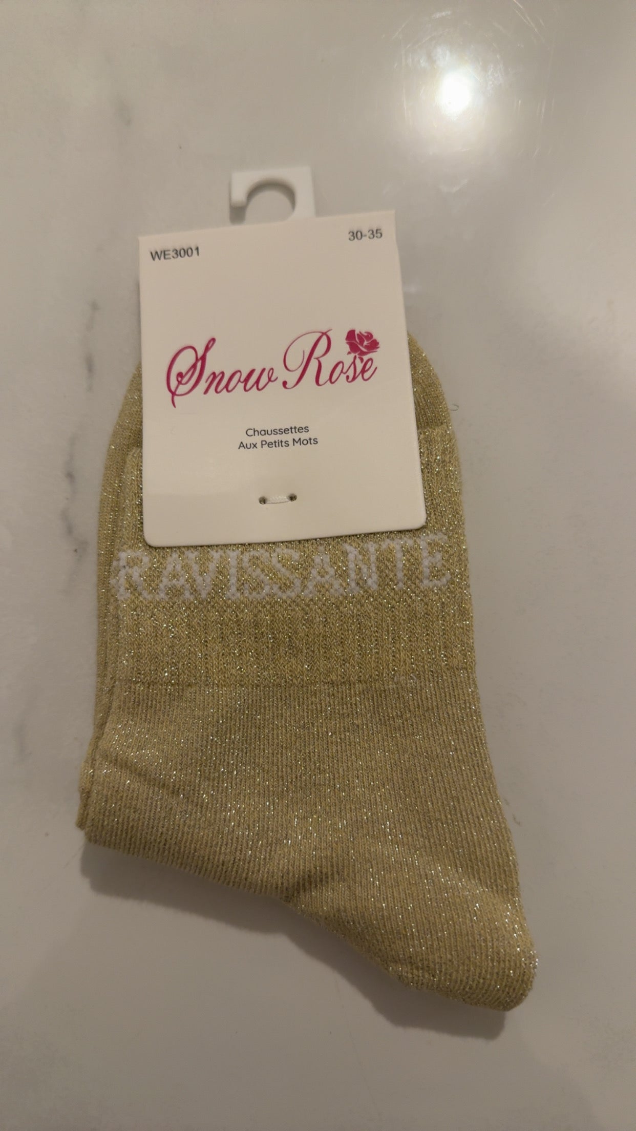 chaussette à paillettes