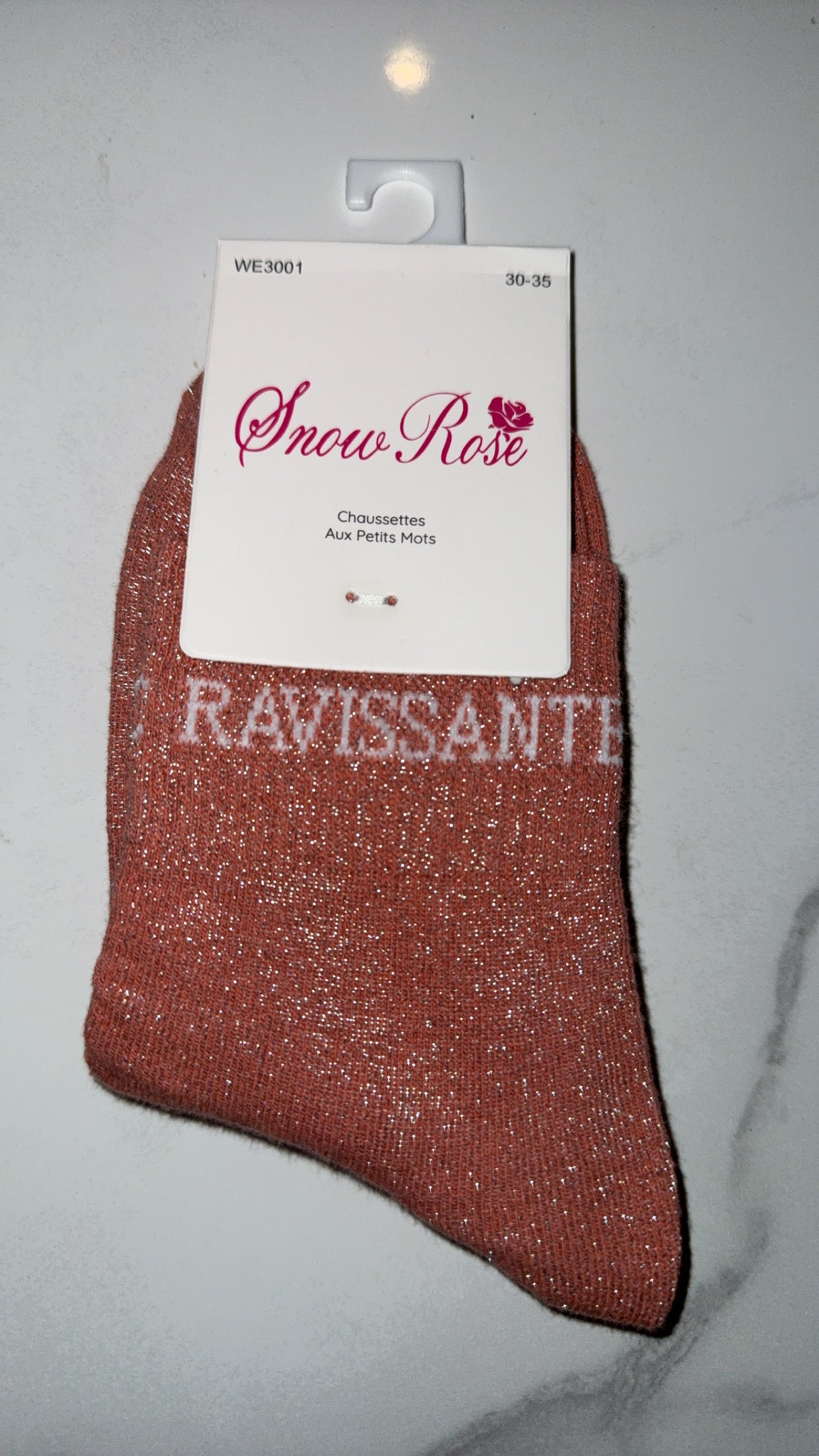 chaussette à paillettes