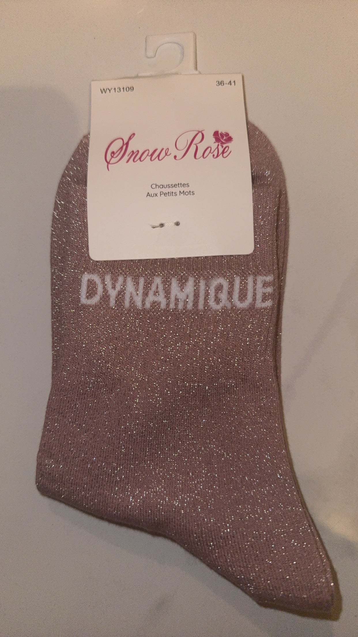 chaussette à paillettes