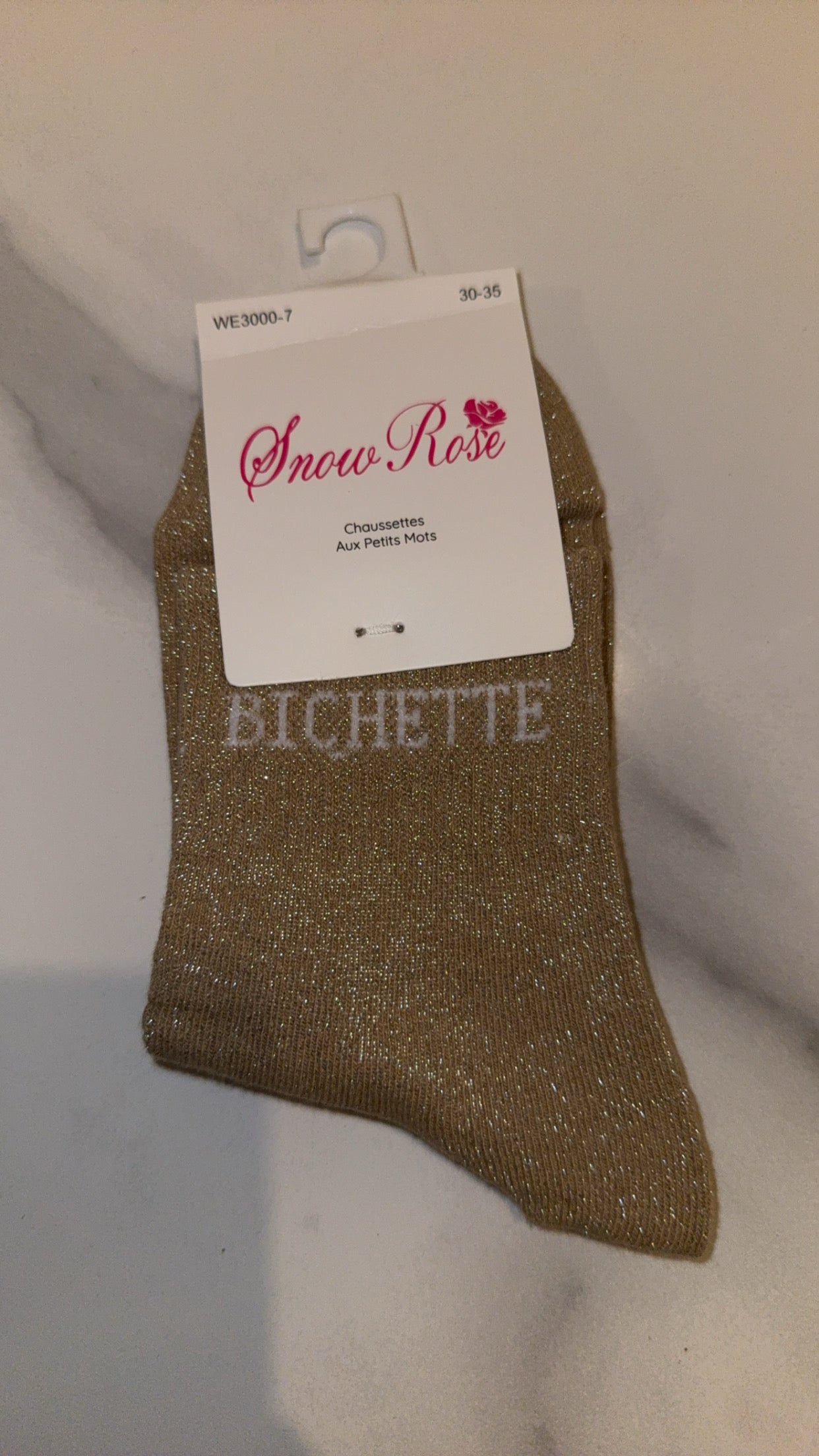 chaussette à paillettes